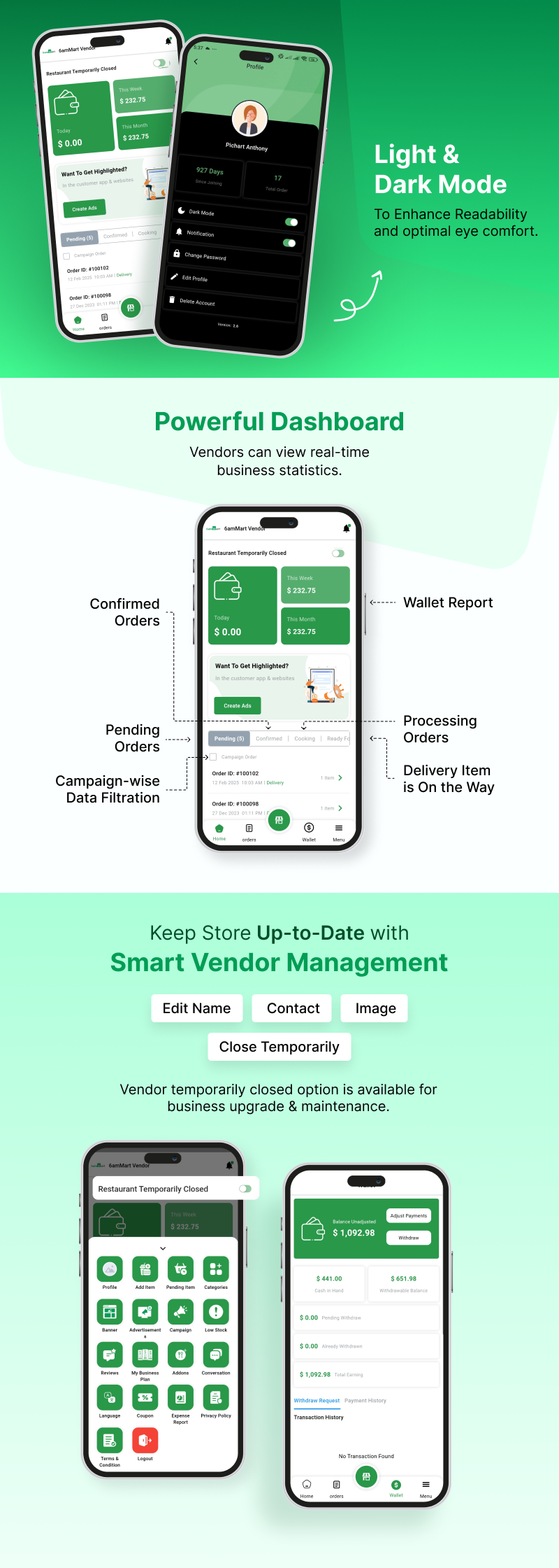 6amMart Vendor App