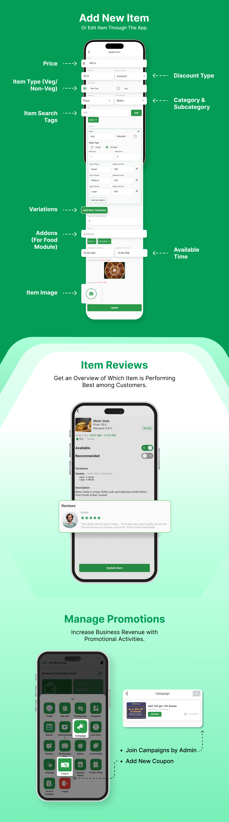 6amMart Vendor App