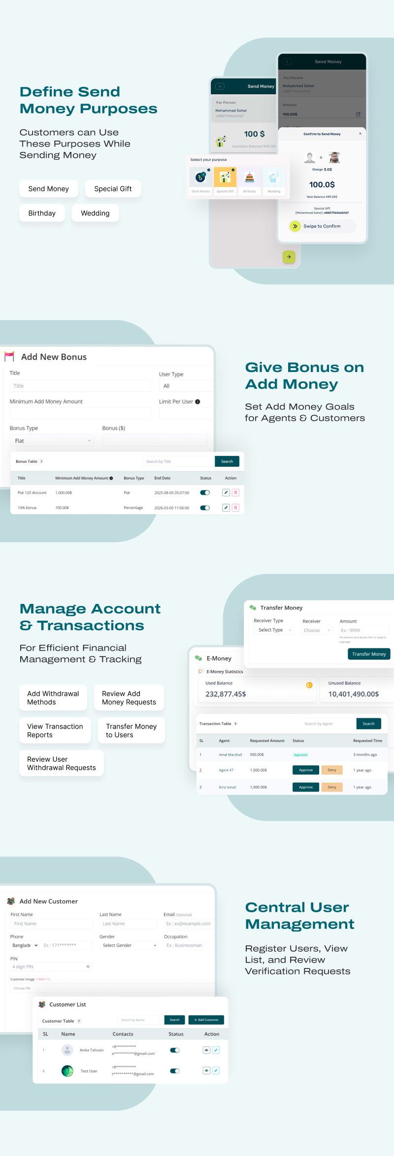 6Cash - Digital Wallet Mobile App with Laravel Admin Panel