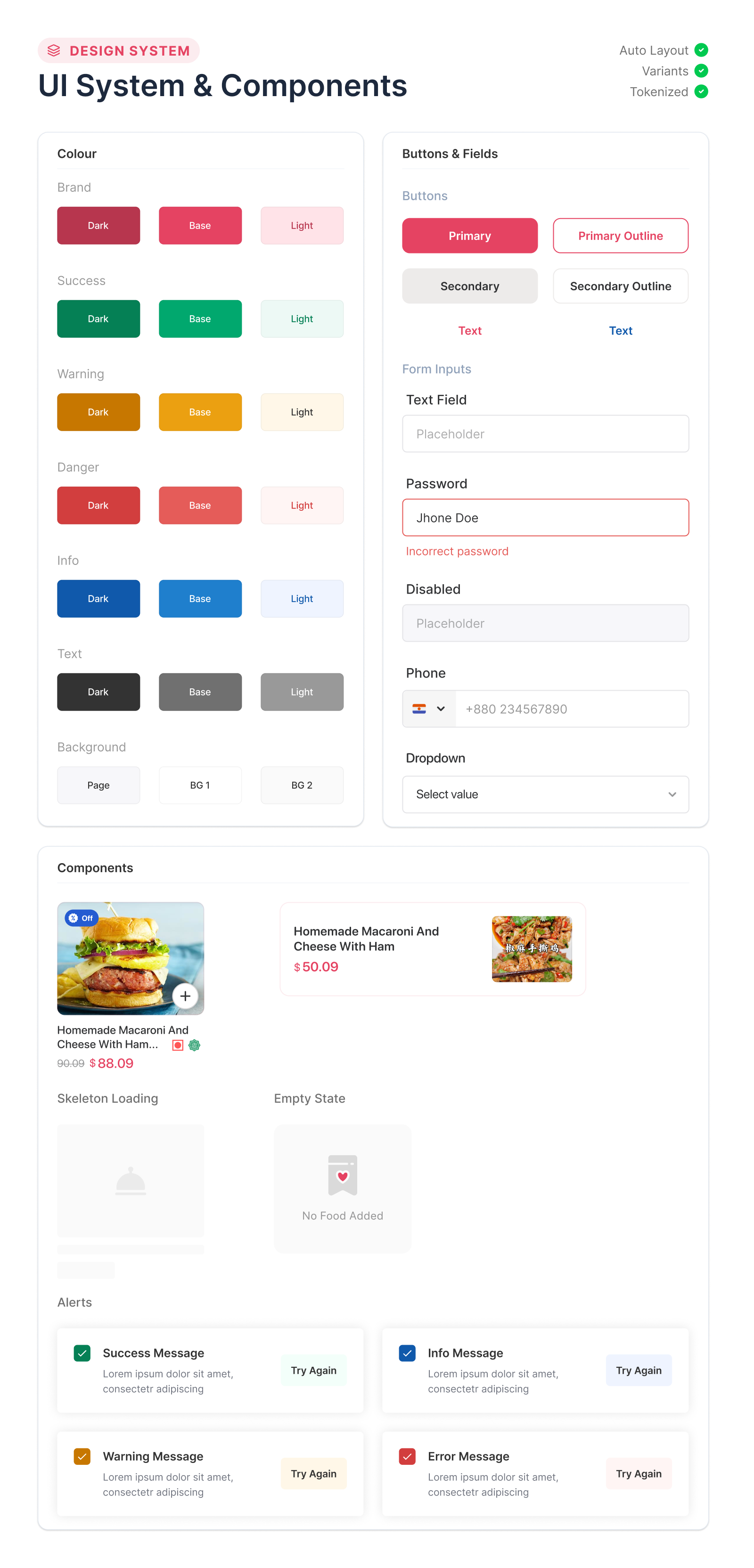 FoodLay UI Kit